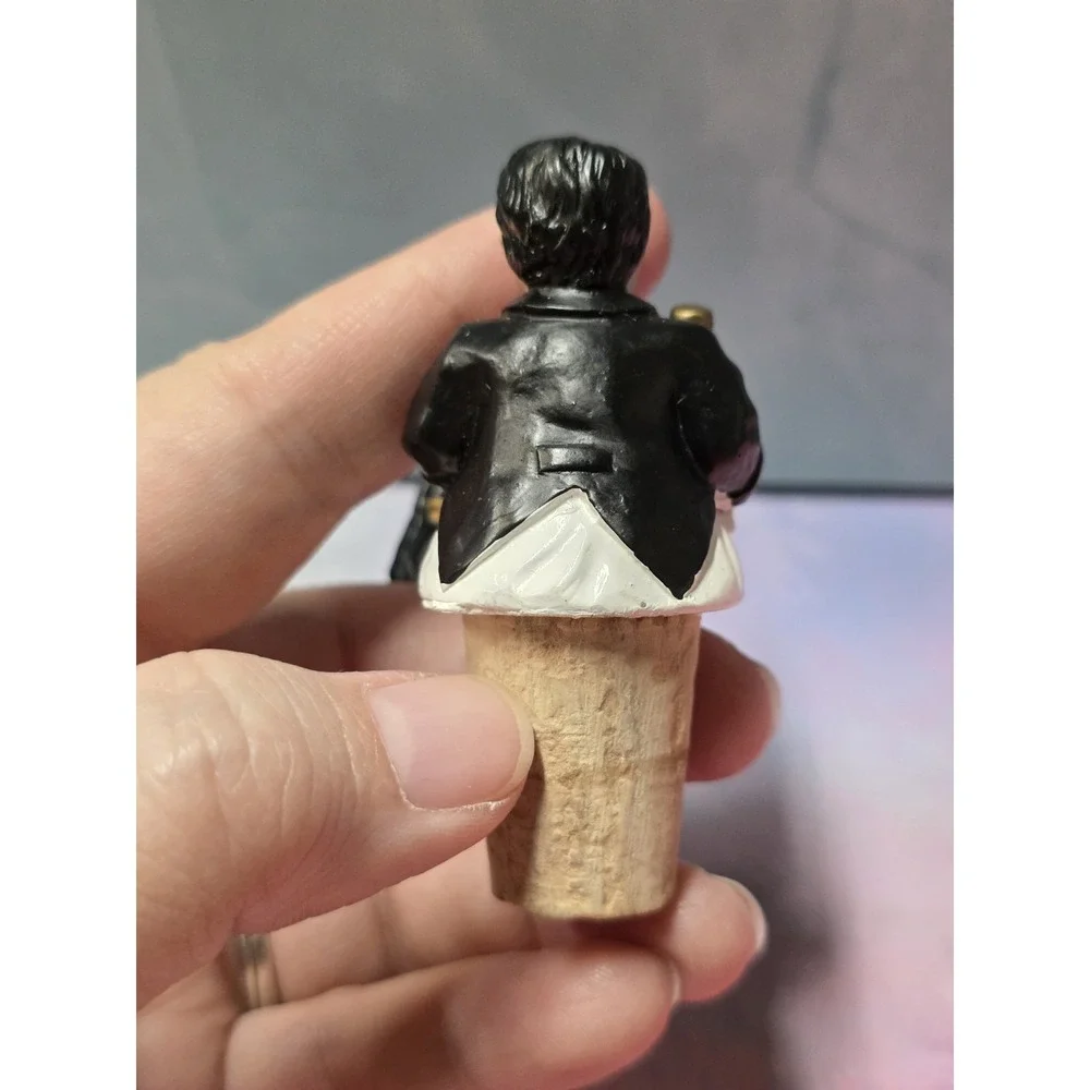 WINE BOTTLE TOPPER Figural Shaped WAITER Legs Dangle